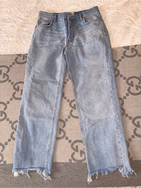 We The Free Denim - Free People We the Free Light Blue Straight-Leg Jeans